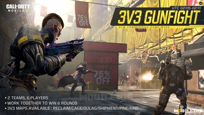 Call of Duty Mobile 3v3 Gunfight-Modus hinzufügen