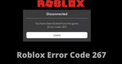 رمز خطأ Roblox 267
