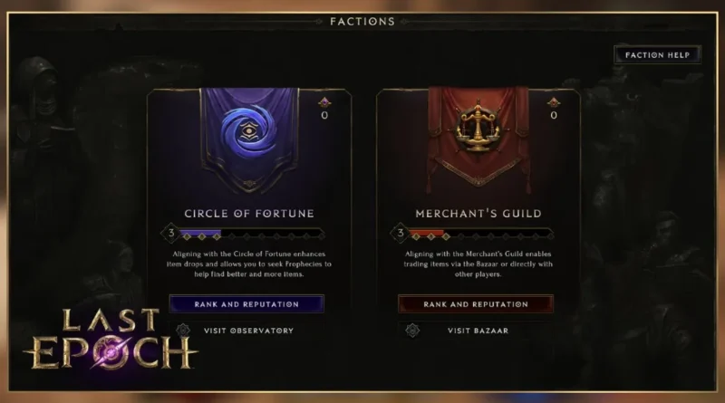 Last Epoch Which Faction Should You Choose?